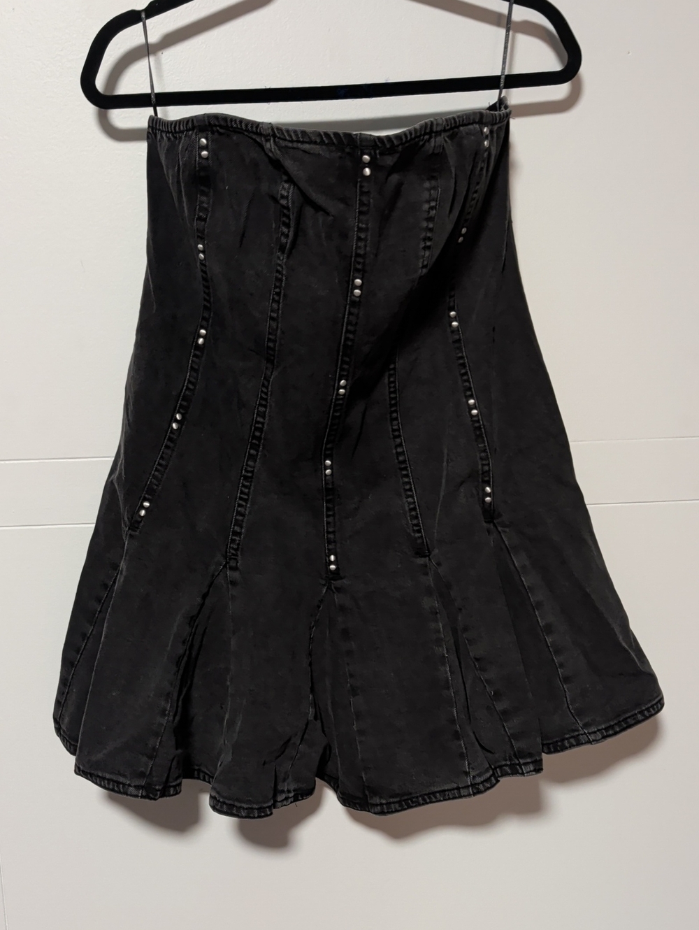 wild fable Strapless Denim Flare Dress